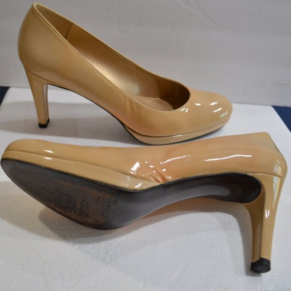 Stuart Weitzman Hummus Aniline Platform Pump, Size 9 Medium - Picture 5 of 10